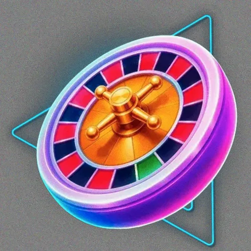 Neon roulette wheel