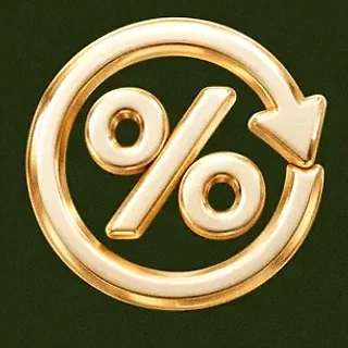 Gold percent symbol — Savaspin