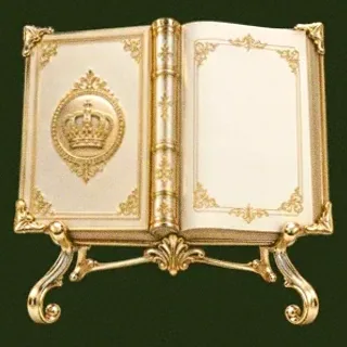 Ornate open book — Savaspin