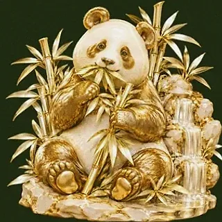 Panda eating bamboo — Savaspin