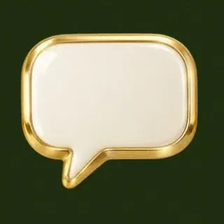 Gold speech bubble — Savaspin